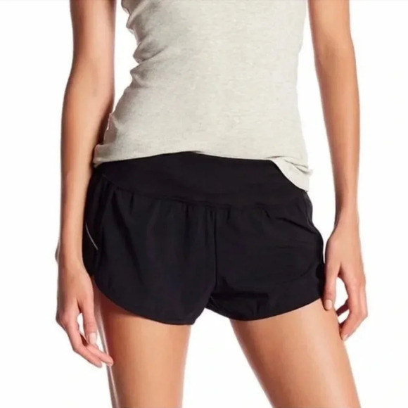 Women's L Z by Zella Black Athletic Shorts Sporty Running Brief Lining - Picture 1 of 11